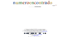 Desktop Screenshot of numero-encontrado.com